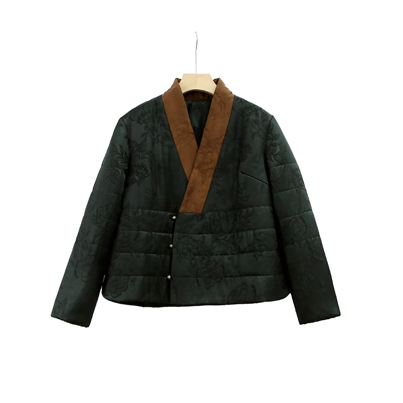 【澜亭絮絮】红云纱重缎提花棉服3257