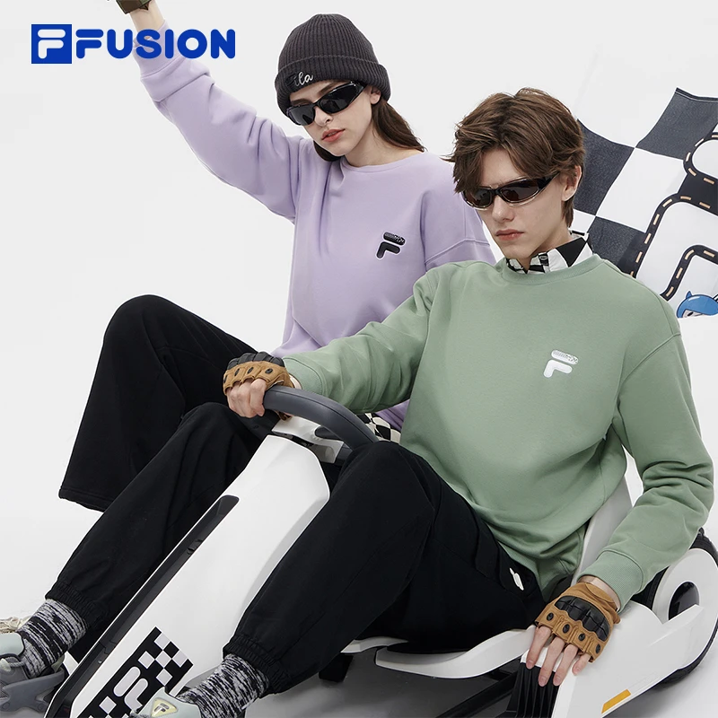 FUSION斐乐套头卫衣情侣款秋季百搭针织运动上衣T11U343205
