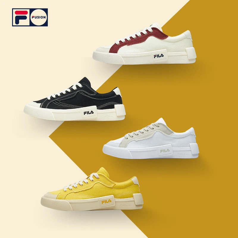 FILA FUSION斐乐男女同款轻便羽毛帆布鞋T12M125107/T12W125107F