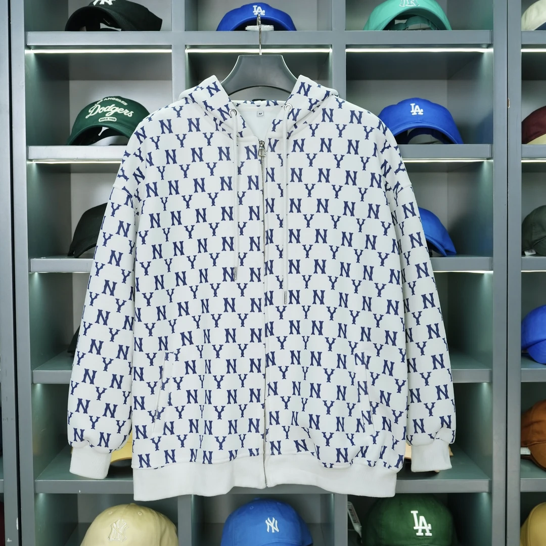 CLNKEL联名款满印老花连帽卫衣男女同款潮牌外套121