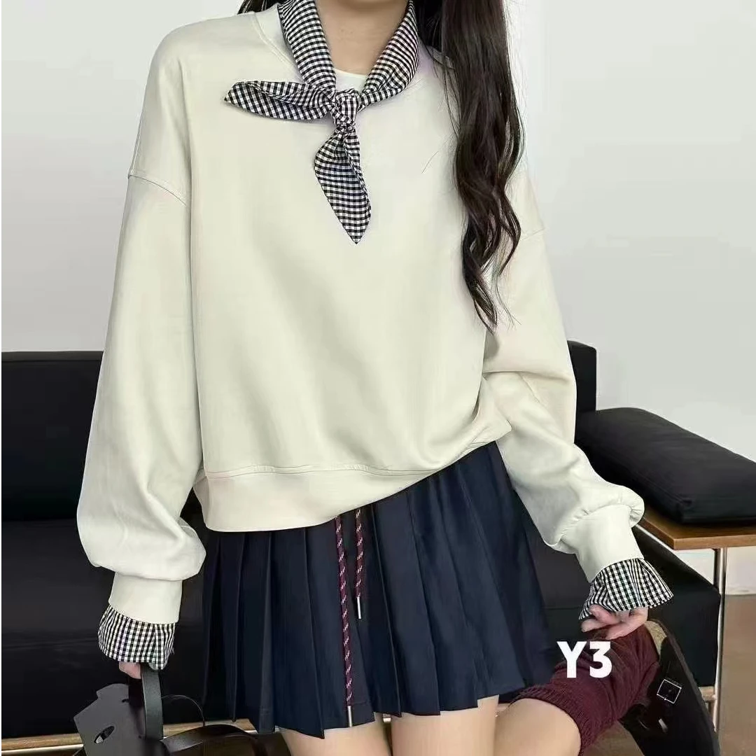 2023-丝巾款假两件卫衣