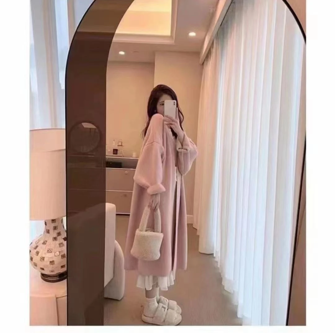 227-长款毛衣开衫外套
