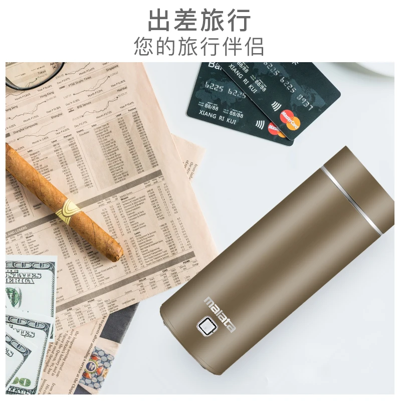malata万利达集团电热加热水杯小型旅行家用两用便携大容