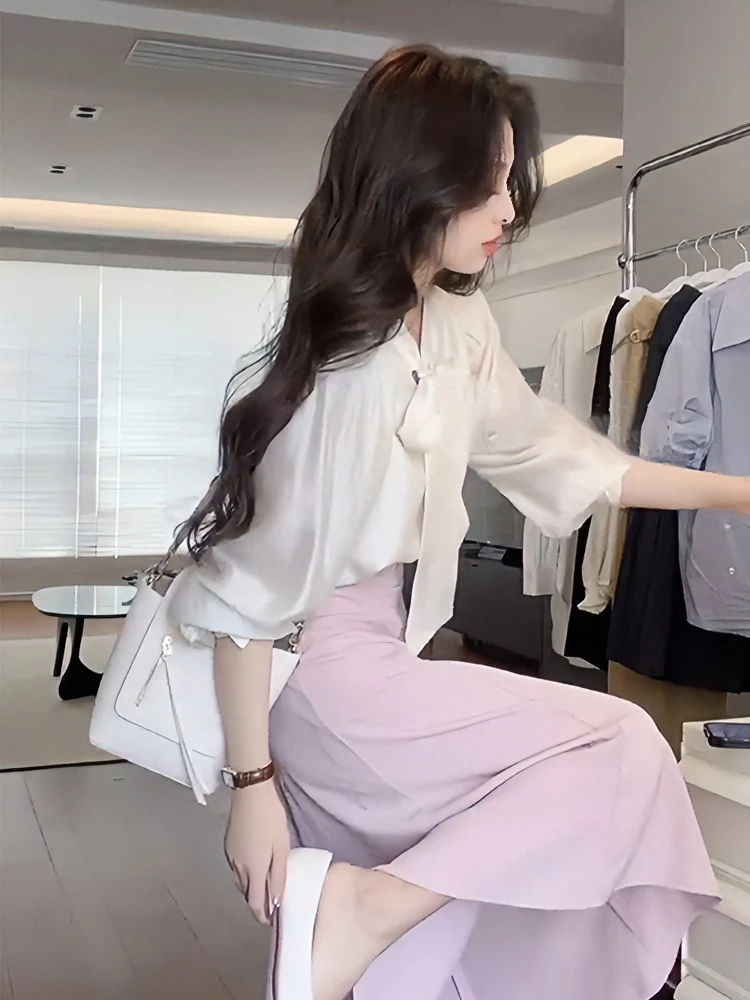 奶系穿搭早春2024风情万种通勤职场轻熟风套装轻奢高级连衣裙子女