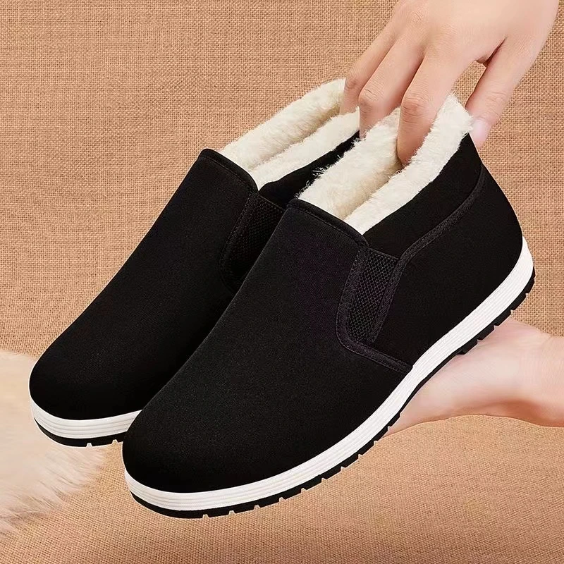 老北京棉鞋男软底羊毛棉鞋加绒加厚爸爸鞋千层底工作鞋