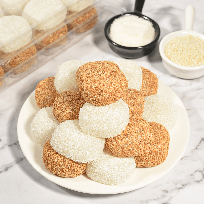 网红麻薯250g/盒椰丝芝麻麻薯传统糕点零食即食软糯营养麻薯团子