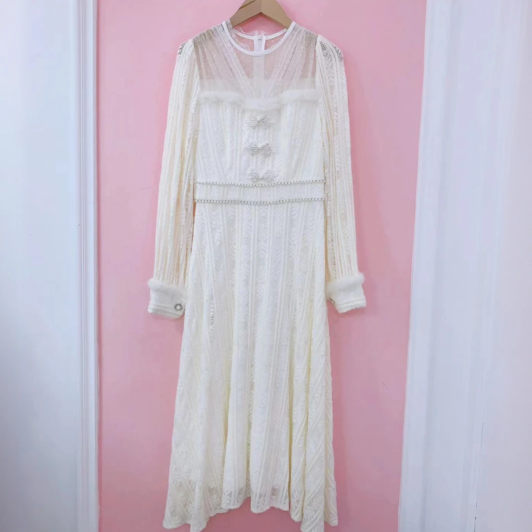 公主家8102新款时尚法式连衣裙高腰中长仙女裙女装连衣裙