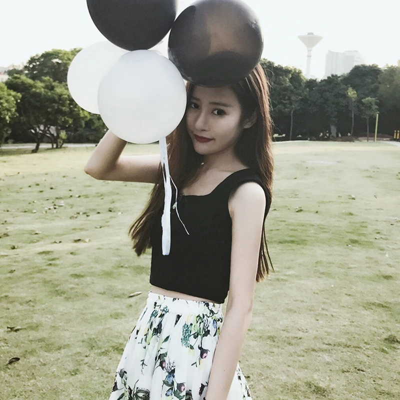 清仓捡漏~辣妹纯欲风黑色性感露脐显瘦短款吊带背心上衣T恤女夏季