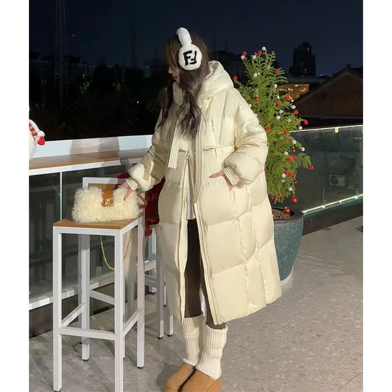 反季加厚长款过膝韩版宽松棉衣面包服冬季2024新款棉袄外套