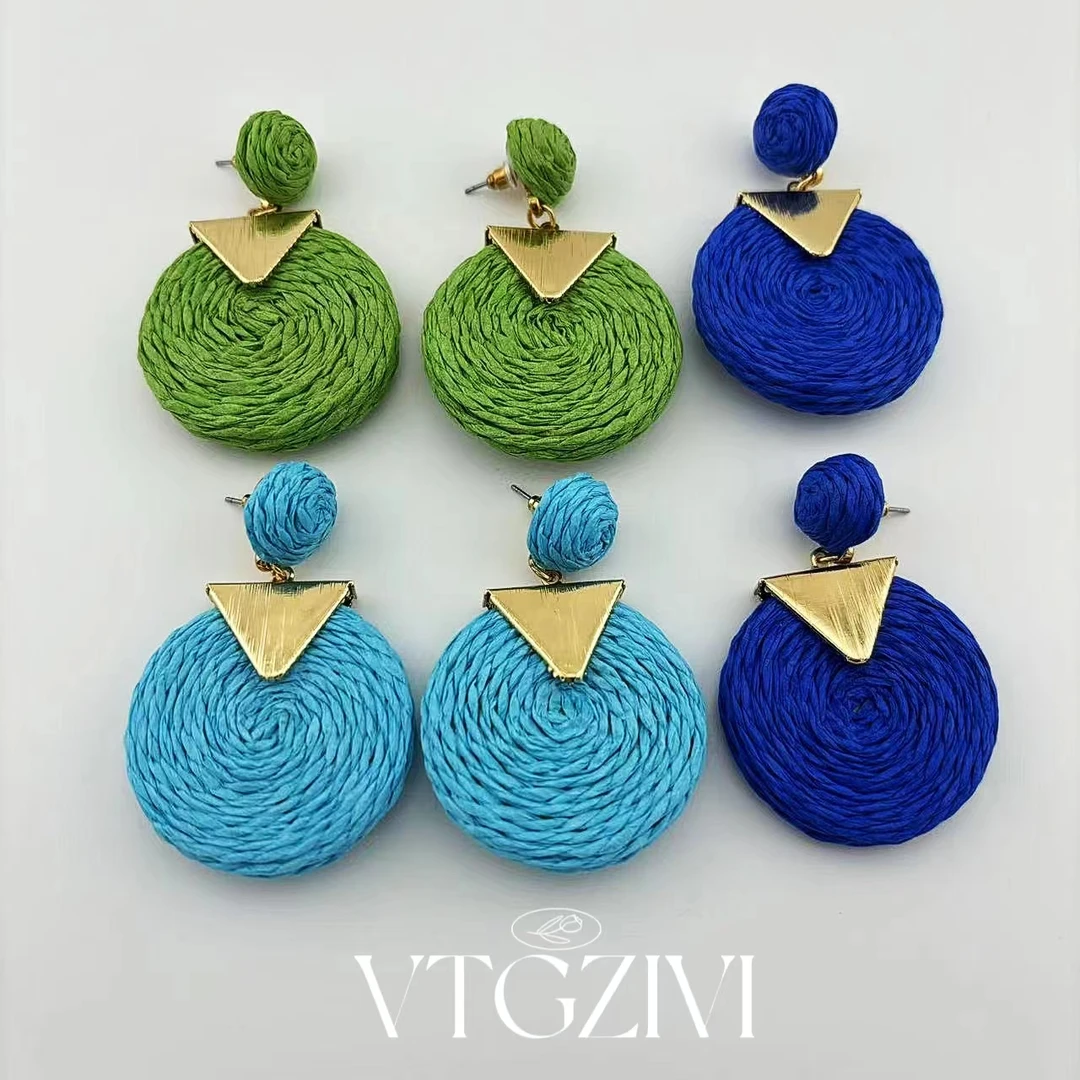 铜合金耳饰 VTGZIVI饰品/B25/复古时尚百搭款/新款圆形手工小耳钉