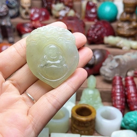 白玉菩提吊坠71。。