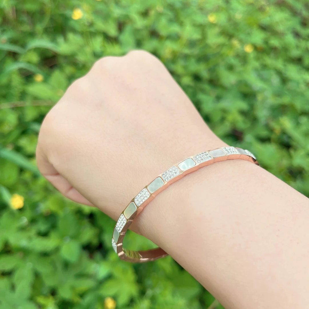 钛钢手镯 2024新款韩版蛇骨手镯个性时尚百搭