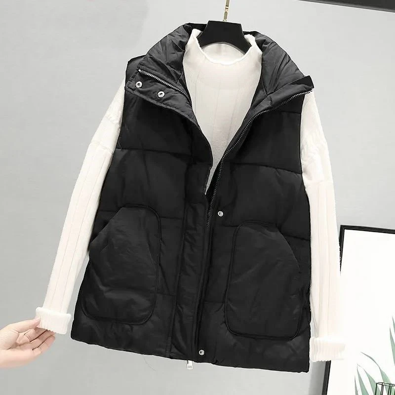 【80-200斤】棉服马甲女秋冬韩版宽松坎肩外穿背心棉服马夹外套