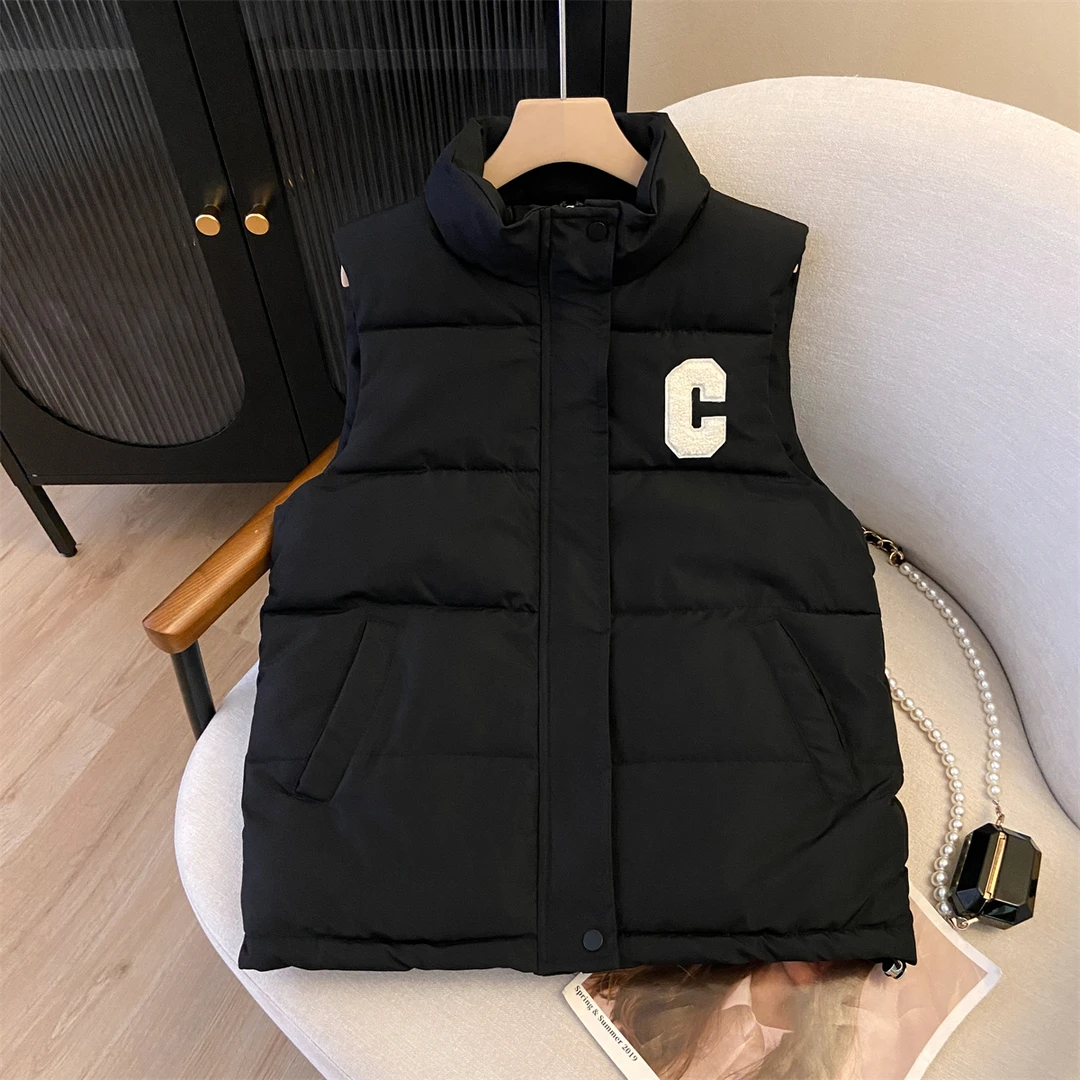 8805胖mm秋冬新款棉服马甲女短款韩版百搭保暖马夹立领外穿时尚潮