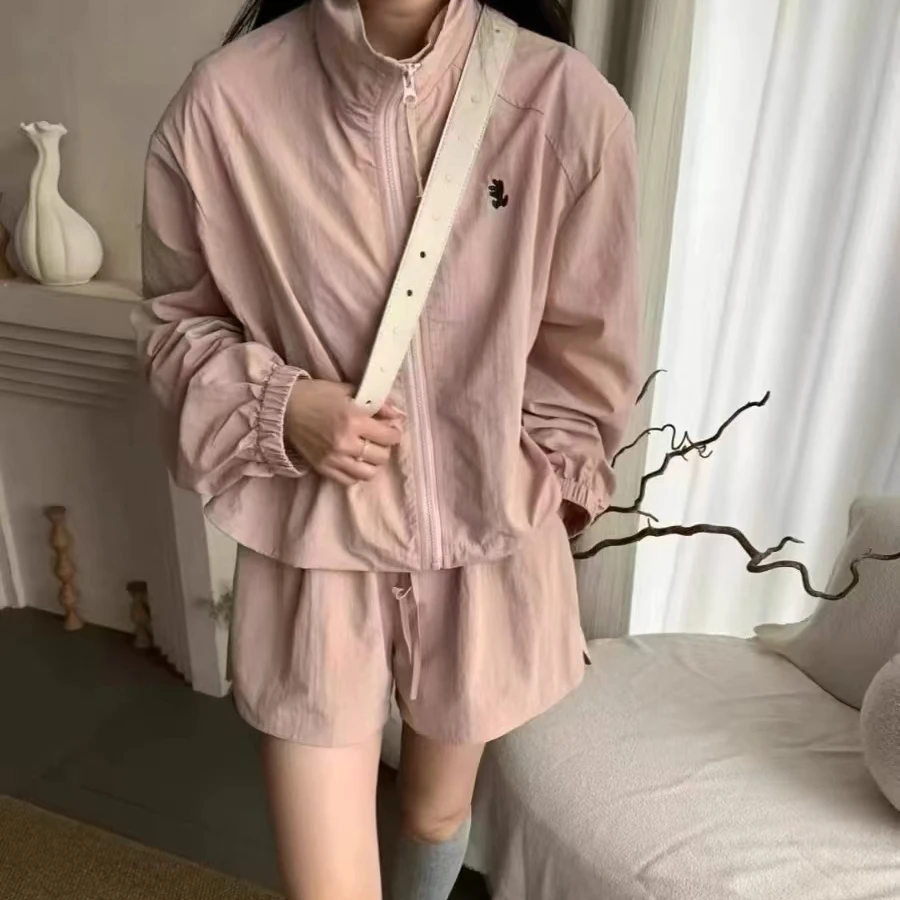 休闲时尚运动百搭女士夏季百搭韩版纯色套装