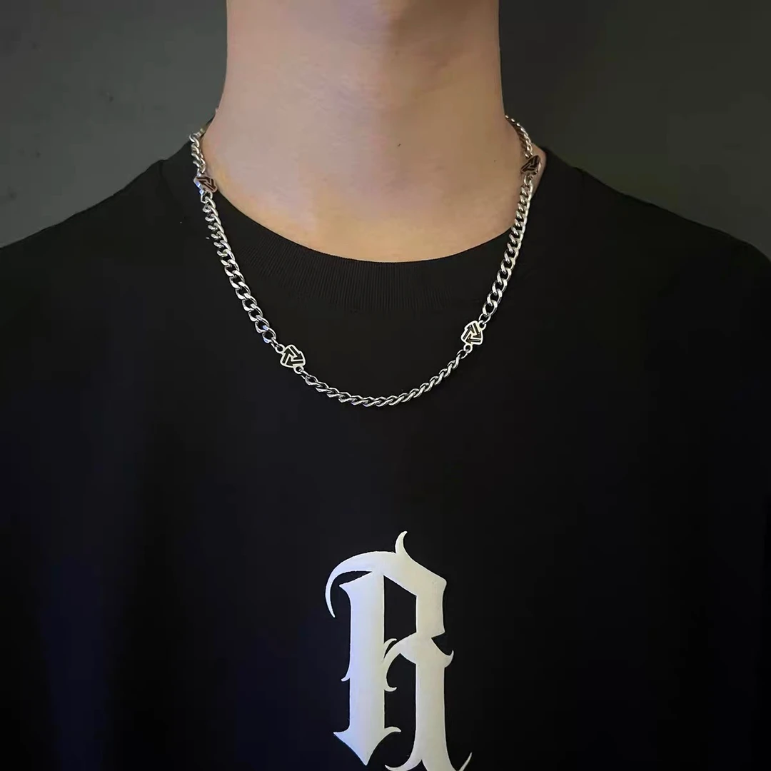 钛钢手链 钛钢手链 【刘耀文同款古巴链】嘻哈潮酷项链手链TB 2787