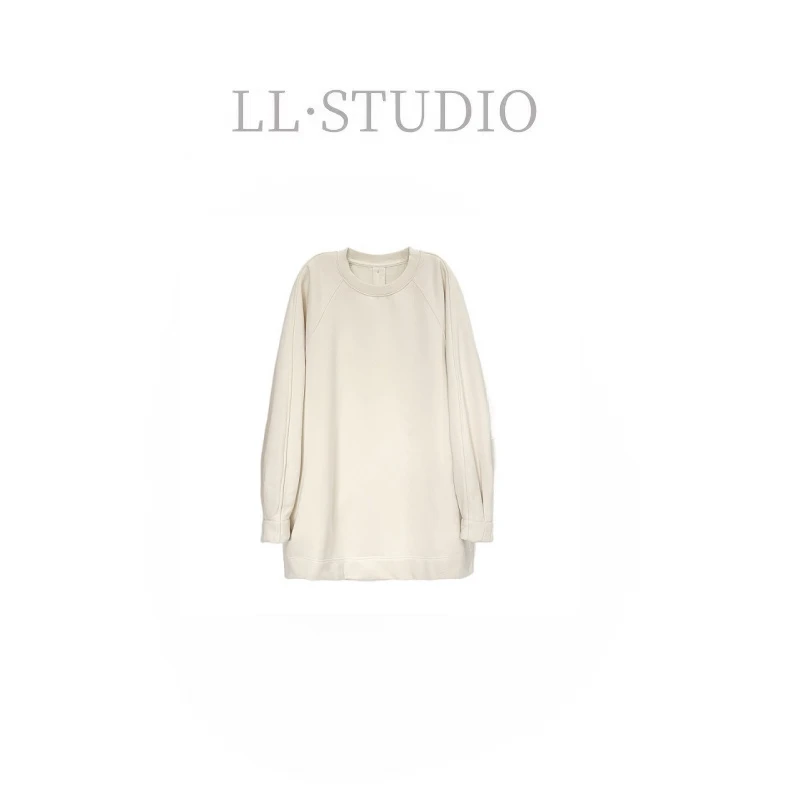 妙兮·LL冬季新款简约设计款女装加绒套头圆领卫衣*20242071