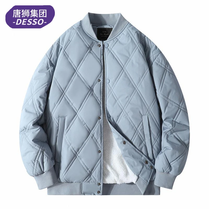 唐獅旗下DESSO 宽松轻薄加厚保暖百搭棒球领韩版秋冬季短款棉衣男