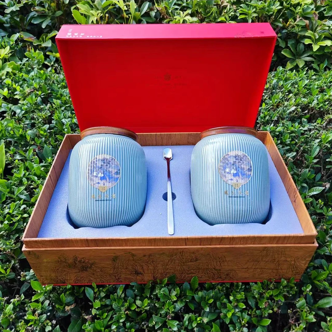 中秋茶礼风生水起双陶肉桂新茶茶叶高档礼盒装过节中秋节伴手礼