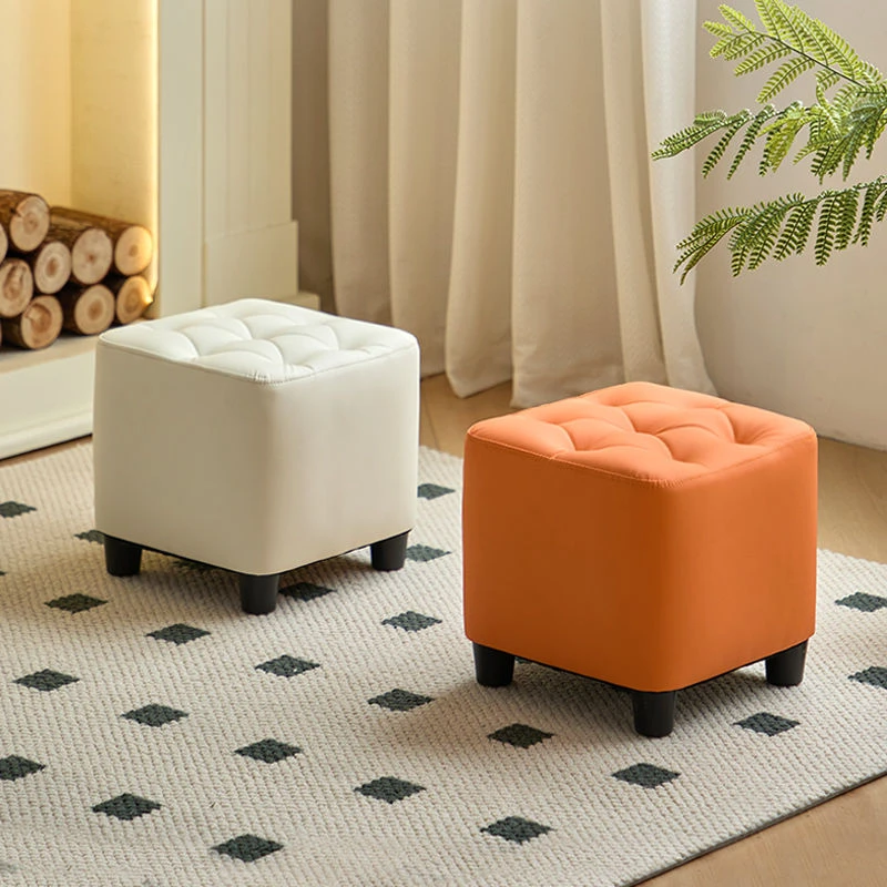 小凳子家用矮凳门口换鞋凳实木小板凳客厅沙发凳创意皮凳软包坐凳