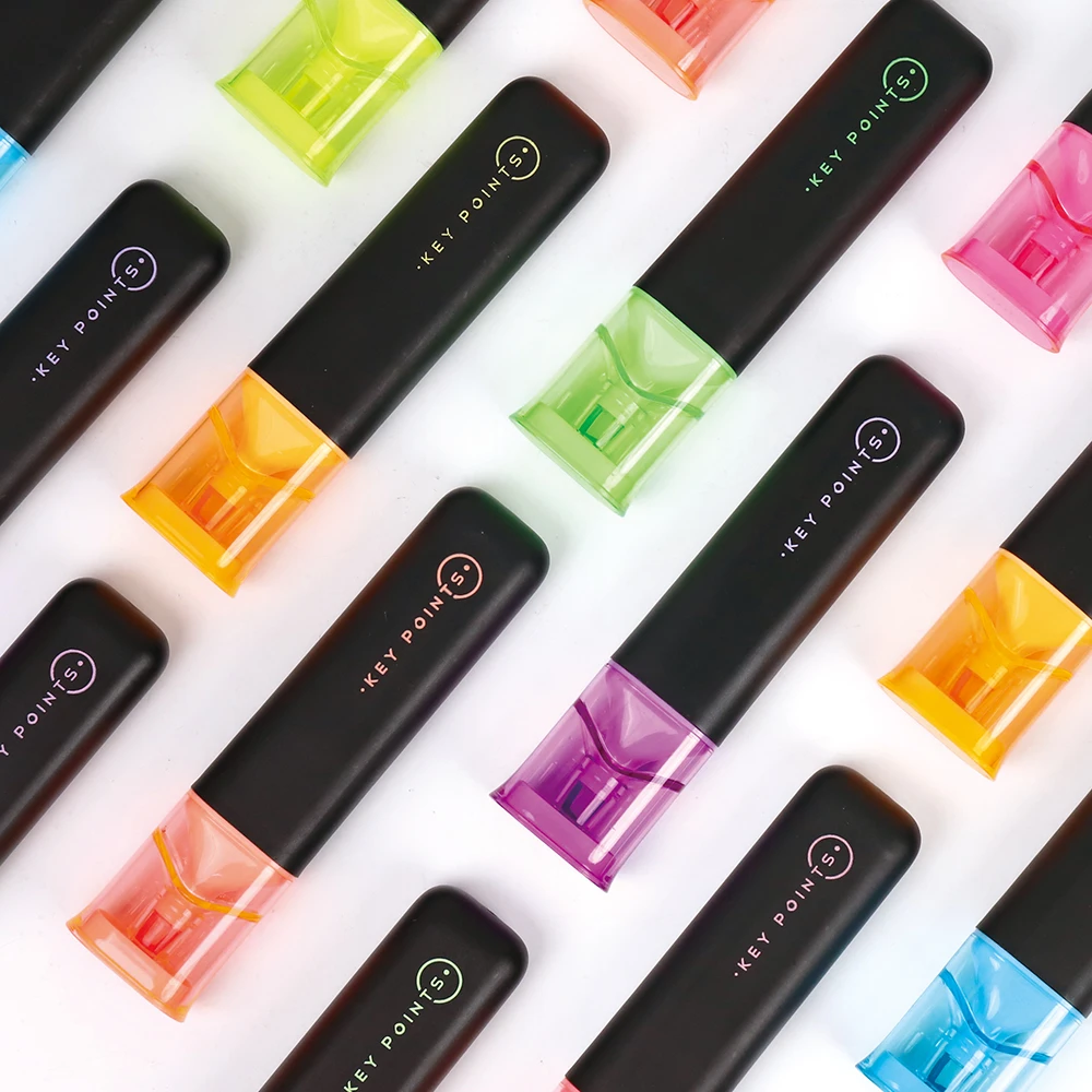 集物社经典荧光色多巴胺8色学生笔记重点手账可视窗学习4支送礼款