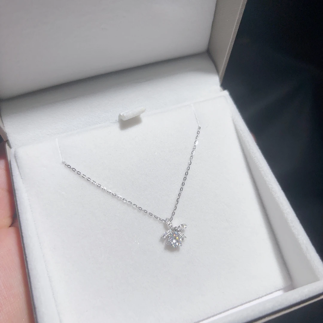 坠链均925银莫桑石 化蝶 M-56