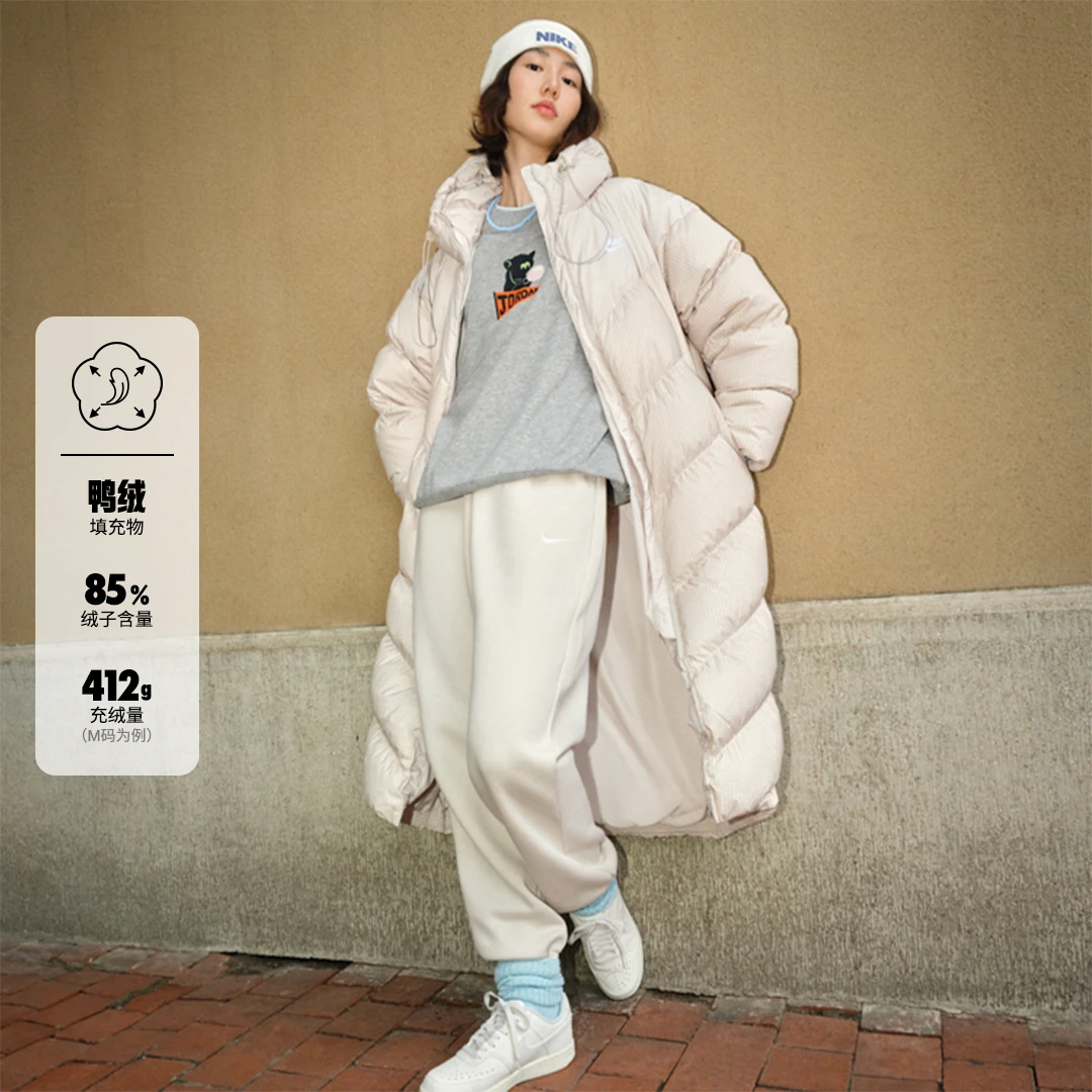 Nike耐克官方好羽绒Windpuffer女宽松拒水保暖连帽羽绒外套FD8213
