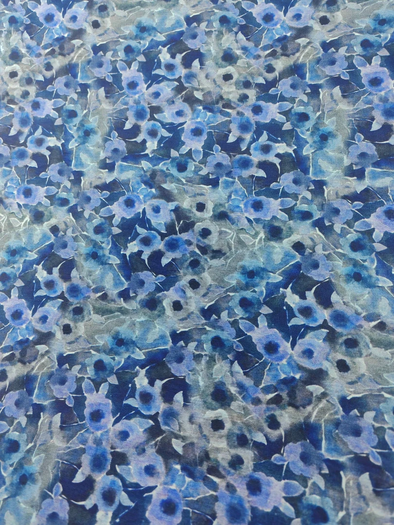 【素锦】天丝锦兰底印花面料定制类不支持7天无理由