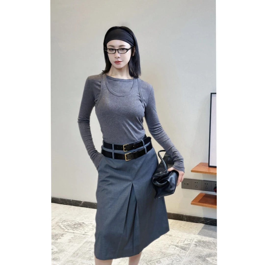 【lynn林玖玖专属】 百搭极简Miu系半裙 ZACCR214