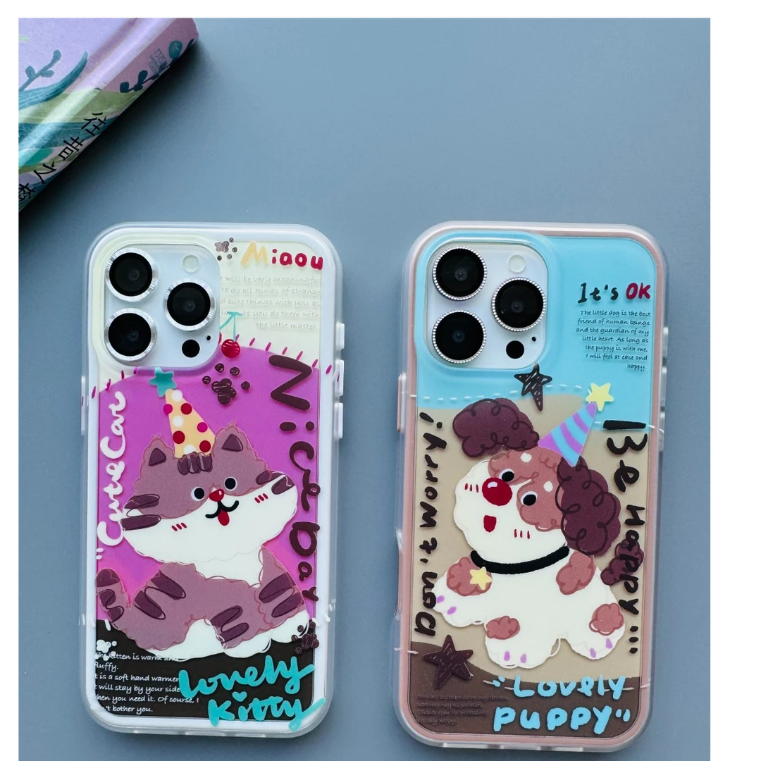 【只麦】二合一*边框*莓烦恼卷卷红鼻子个性小众IP16/15/14手机壳