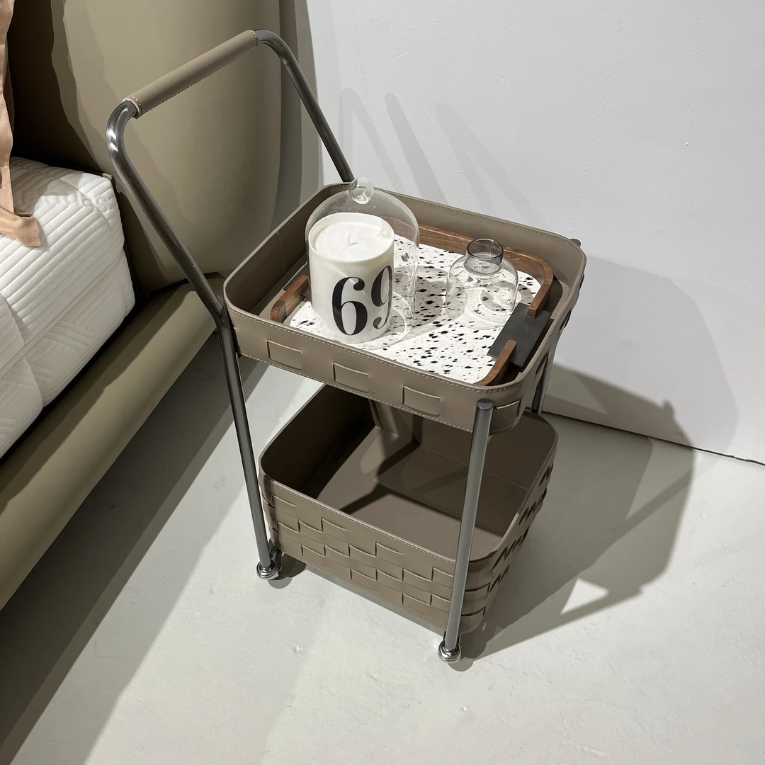 【柚苏】双层带扶手小推车（40*31*53）