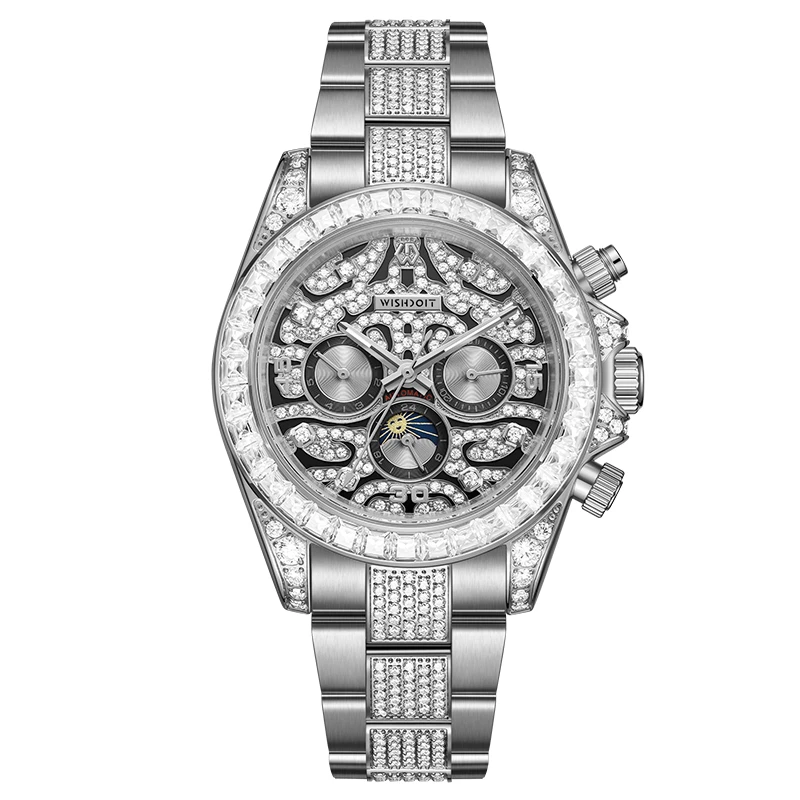 【中星集团】限订发售WISHDOIT奢华男士时尚自动机械腕表满钻经典