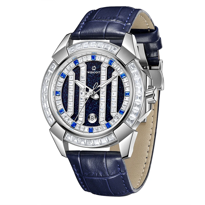 WISHDOIT时尚【星河】系列高档时尚奢华男士经典镶钻机械腕表男款