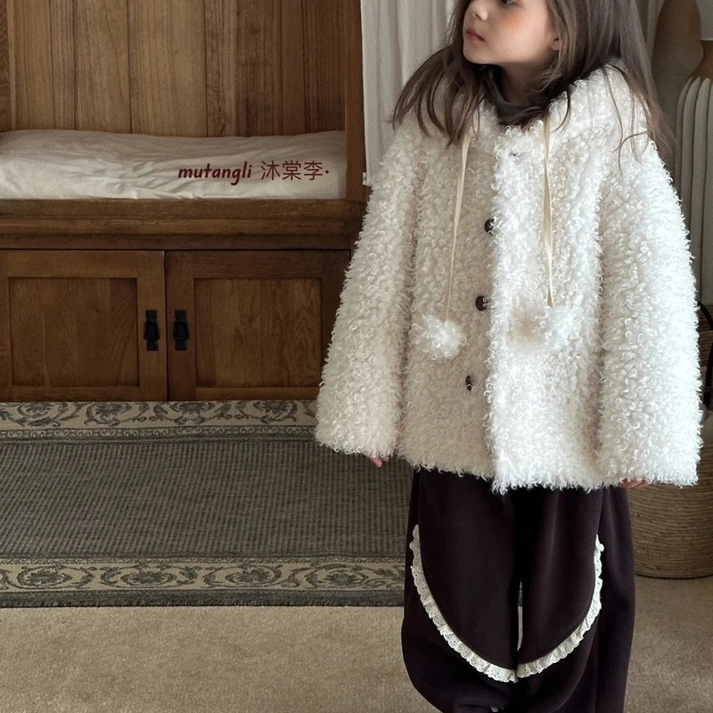 ZSmtl[加绒加厚裤子]女童秋冬加厚花边束脚卫裤D88205