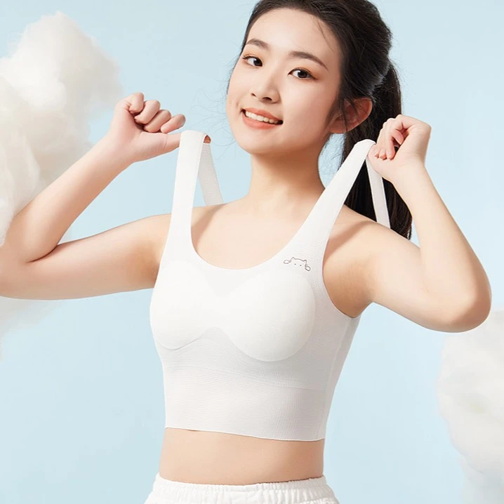 发育期女童内衣小学生无痕莫代尔里料防凸点儿童背心少女文胸长款