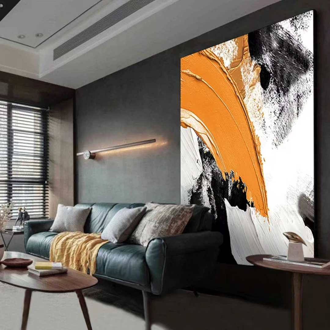 混沌油画餐厅花沙发背景墙装饰挂画玄关书房画现代装饰画简约