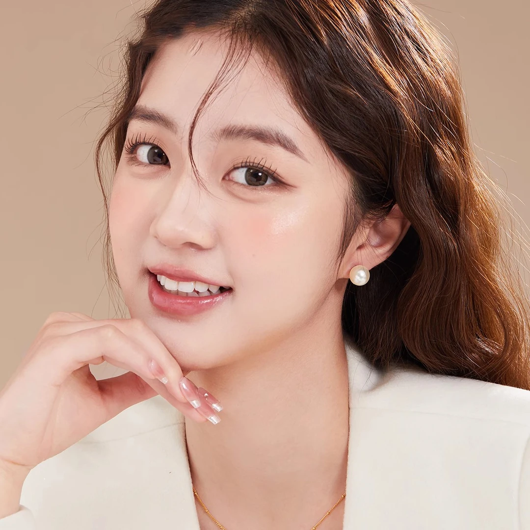 s925银天然珍珠耳钉耳饰气质百搭时尚简约精致优雅法式