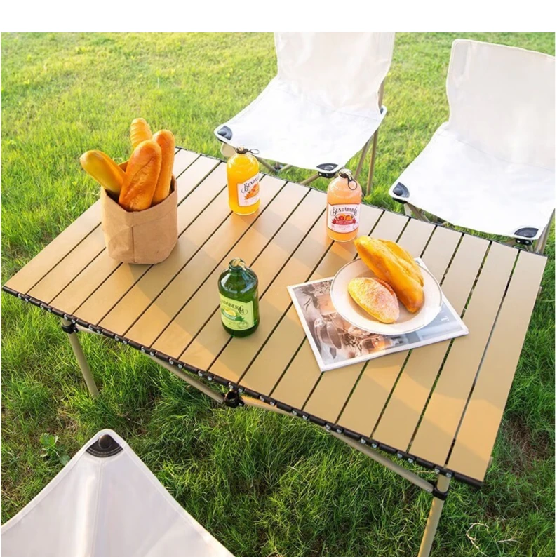 户外折叠桌子休闲露营便携蛋卷桌野餐烧烤野营野炊碳钢单桌小桌子