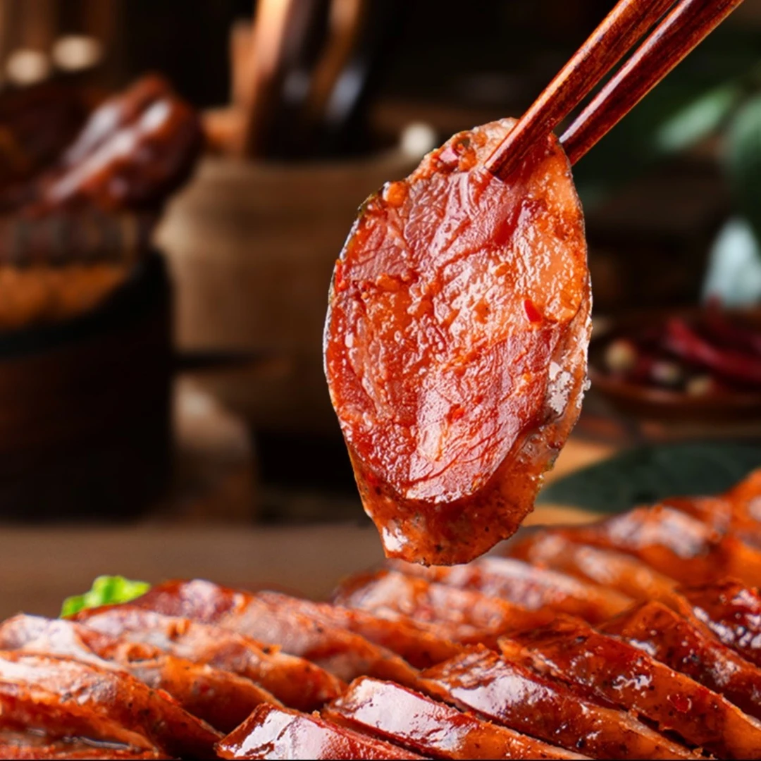 重庆川味腊香肠五香麻辣烟熏纯肉手工罐装熏制美味腊肠250g