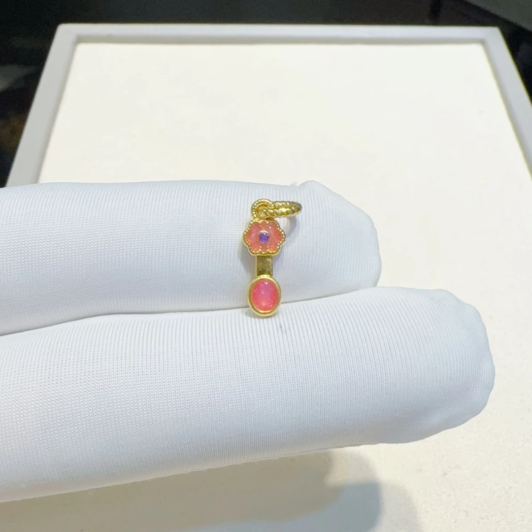 足金999珐琅小如意小提溜