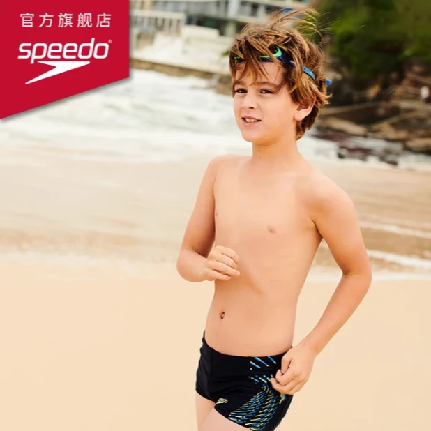 Speedo速比涛泳裤25新品游泳健身活力侧面抗氯防晒舒适防尴尬游泳