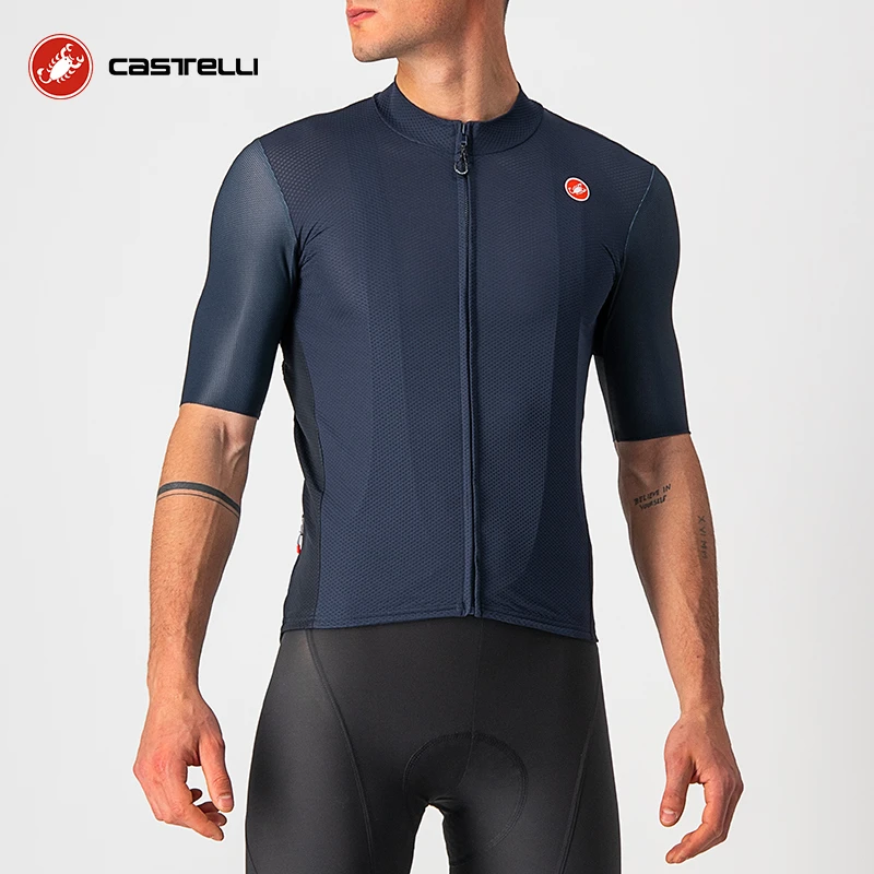CASTELLI蝎子男夏耐力赛职业剪裁全地形骑行服上衣网短袖4522022