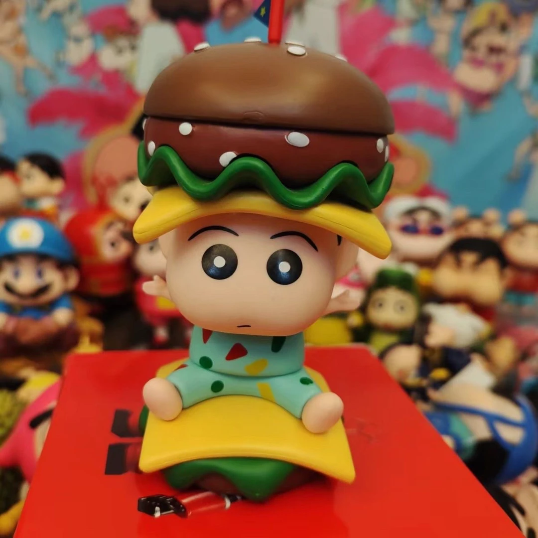 桌面摆件头顶汉堡小新可拆卸手办