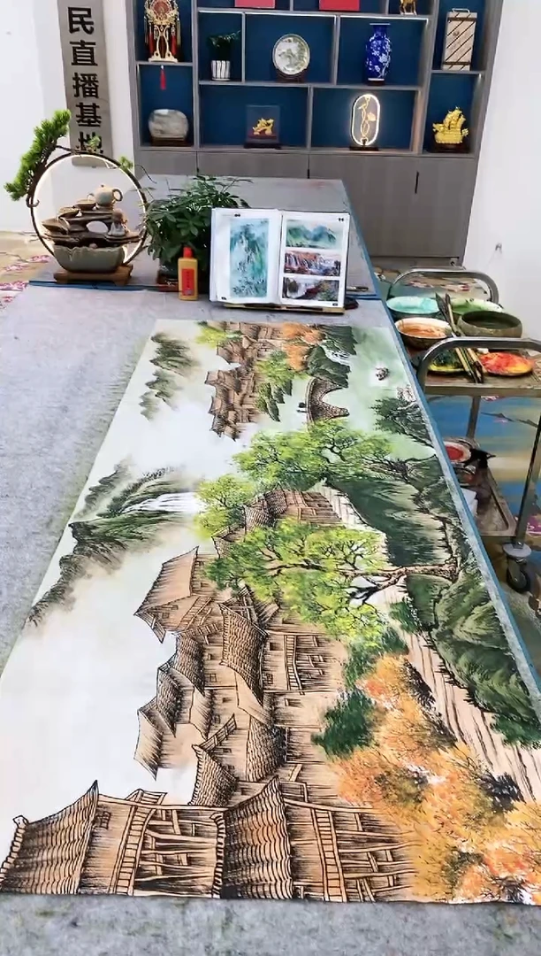 【闪购商品】绘画吴瑞君现场创作/小六尺山水/无框/L01