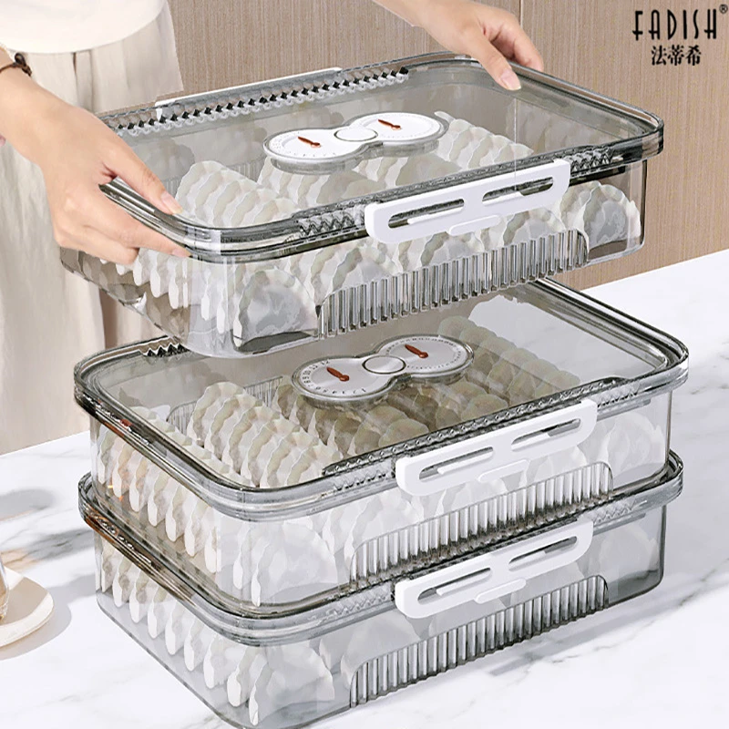 法蒂希饺子收纳盒食品级厨房密封保鲜装馄饨速冻冷冻整理专用神器