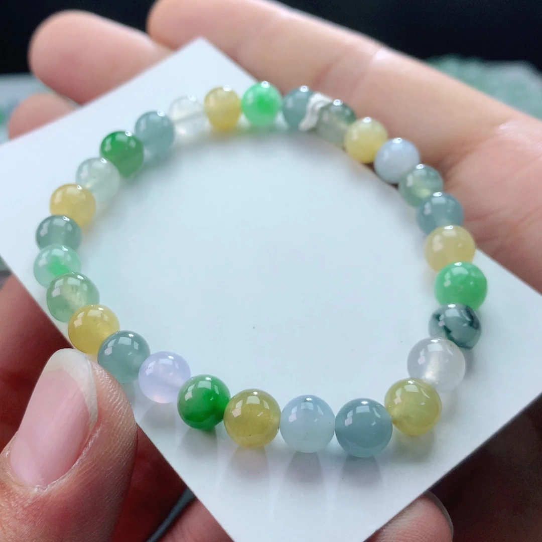 翡翠手链未镶嵌013卡6+