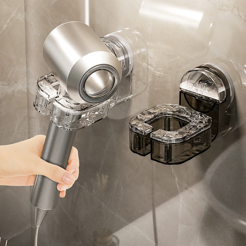 优勤吸盘吹风机架置物架卫生间免打孔旋转懒人支架收纳挂架风筒架