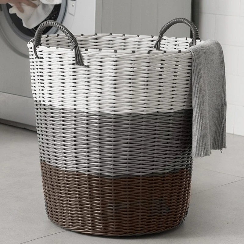 脏衣篮仿藤编简约脏衣篓脏衣服收纳筐家用衣篓放衣框衣物收纳神器