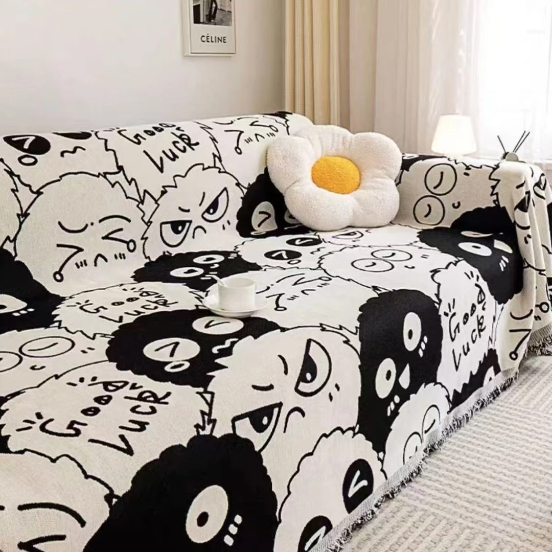 雪尼尔沙发垫沙发套盖布网红简约防滑防尘通用型沙发毯全盖