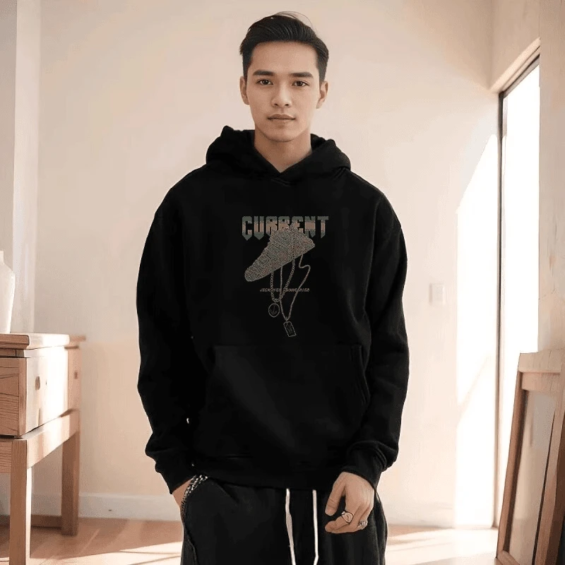 仓石一树春秋冬季连帽卫衣男士潮牌黑色休闲运动加绒体恤长袖上衣
